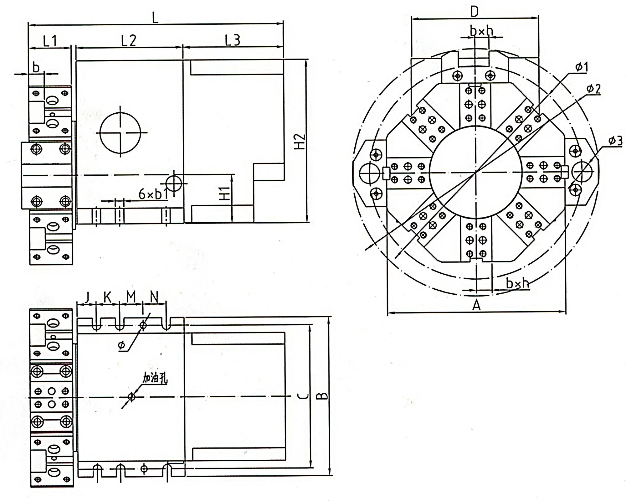 HAK31063 horizontal type NC tool turret / multi stations turning tool