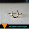 Equestrian Horse Jewelry Simple Design of Hammered Horseshoe Rings