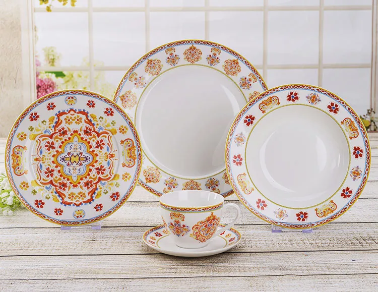Collection Elegant Floral Dinnerware Sets China Crockery Dinner Set For