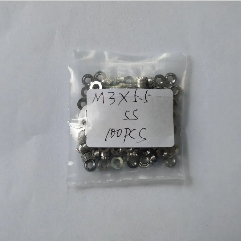 Black Color 5.5mm Od Press Nuts M3 Stainless Steel Press Nuts For Sale
