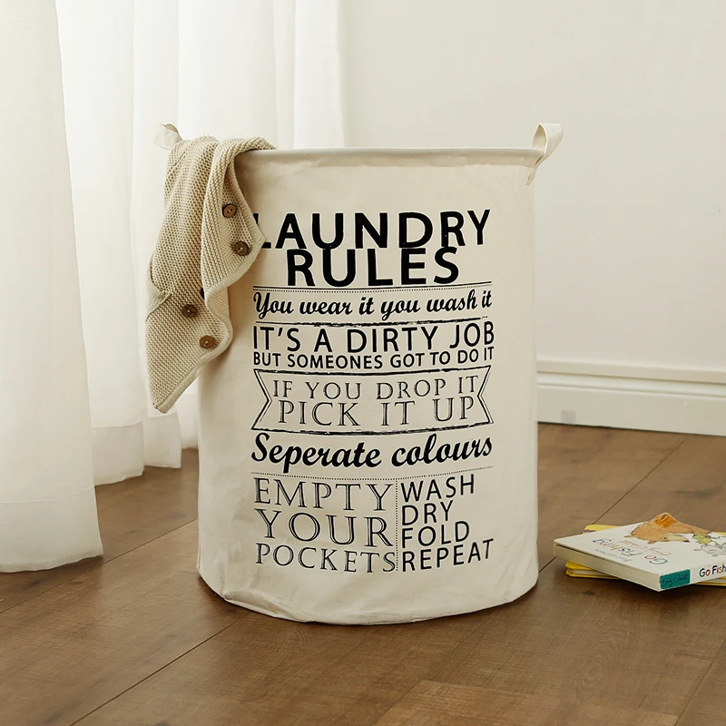 

Wholesale Free Shipping Canvas Collapsible Laundry Basket, Customized