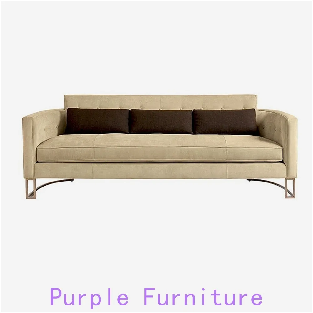 Disesuaikan Stainless Steel Hotel Lobby Rekreasi Kursi Sofa Ruang