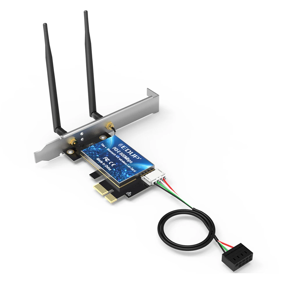 

600Mbps 2.4G 5G PCI-e PCI Express Card BT 4.0 Network Wlan WiFi Adapter
