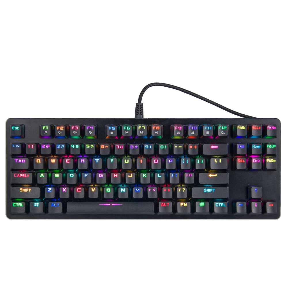 Tkl Mechanical Rgb Gaming Keyboard,16.8 Million Colors Rgb Led Back Lit ...