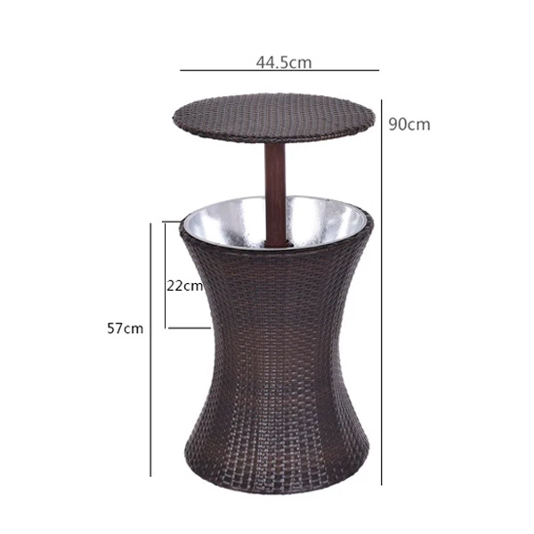 

Hot Sale Patio Outdoor Furniture Beer Wine Ice Bucket Table, Customized color