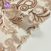 Factory hot sale rose gold fabric tulle sequin net embroidery fabric design