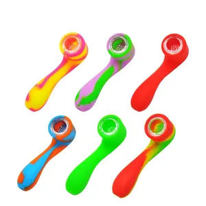 Image of Silicone Smoke weed honeybee travel hand tobacco smoking pipesweed accessoriespipas para fumar