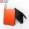High quality custom Executive leather ring binder file case with zipper closure