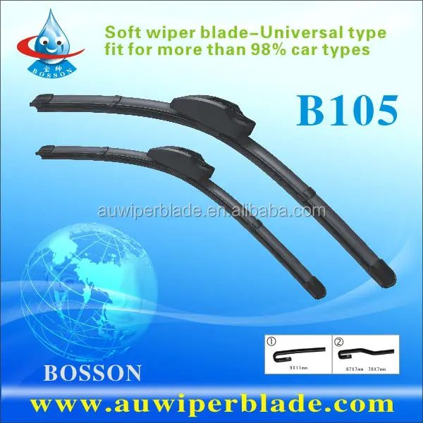 Graphite Coated Universal Frame Wiper Blade with 24",26",28"