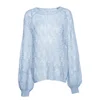Light and comfortable ladies 'lantern sleeves knitted sweater spring