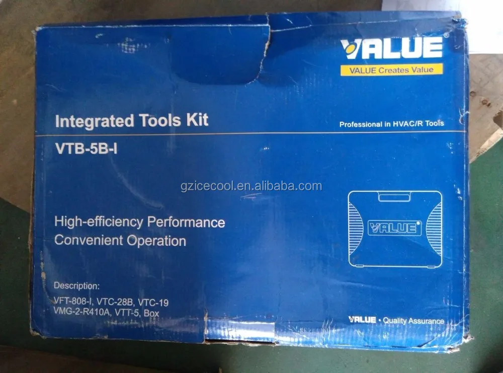 Value Refrigeration Integrated Tools Kit With Manifold Gauge And
