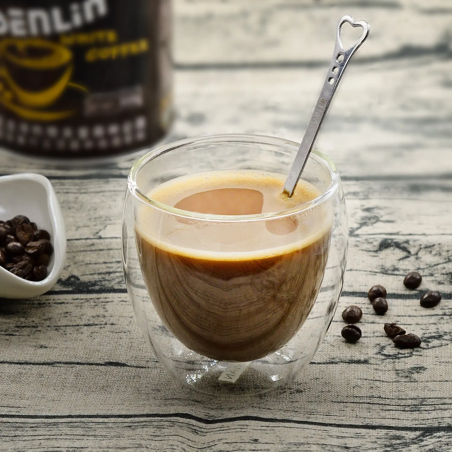 Aihpo06 Elegant Handleless Thick Clear Fancy 250ml Pyrex Double Wall