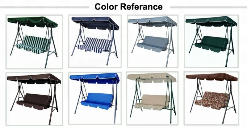 
3 Seats canopy swing chair patio garden swings with canopy convertible roof for outdoor backyard and deck 
