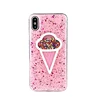 Creative 3d flash powder ice cream soft shell personality full package female phone case