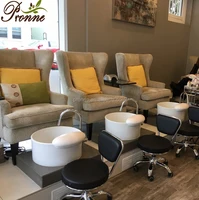 

Kids spa equipment simple and generous pedicure chair with round sink