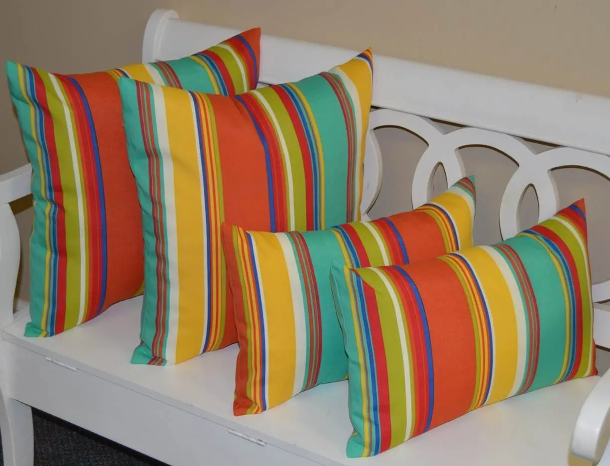 Buy Set Of 4 Pillows 2 20 Square 2 Rectangle Lumbar Coral