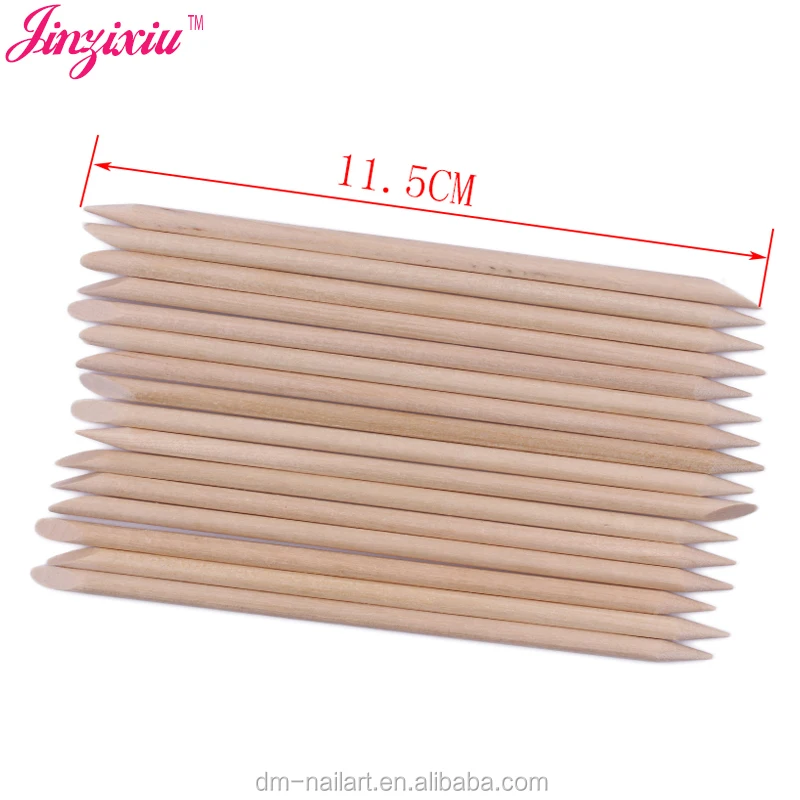 

Nail Art Orange Wood Sticks Manicure Wood Sticks Nail Art Orange Cuticle Pusher Remover Sticks