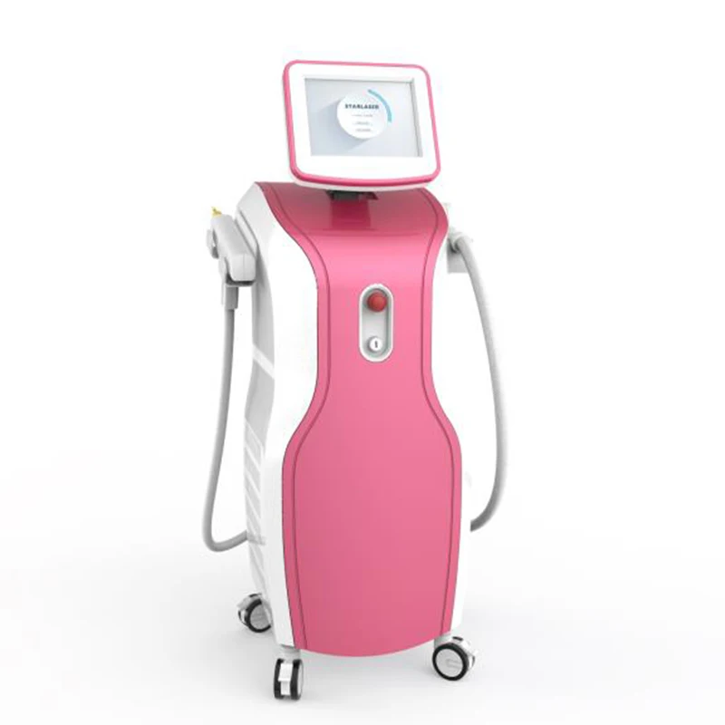 

CE approved vertical 755+808 808+1064 nm diode laser hair removal machine with nd yag laser tattoo removal machine