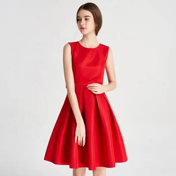 ladies red summer dress