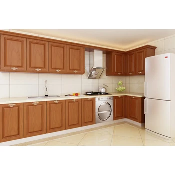 Factory Directly Ready China Made Low Price Pecan Wood Kitchen