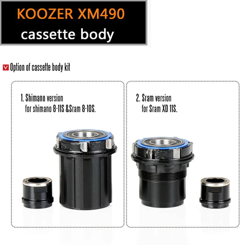 

Koozer XM490 XM460 BM440 XR420 Bicycle Hub Sram XD 11S Cassette Body And shiman0 8/9/10/11S FreeHub