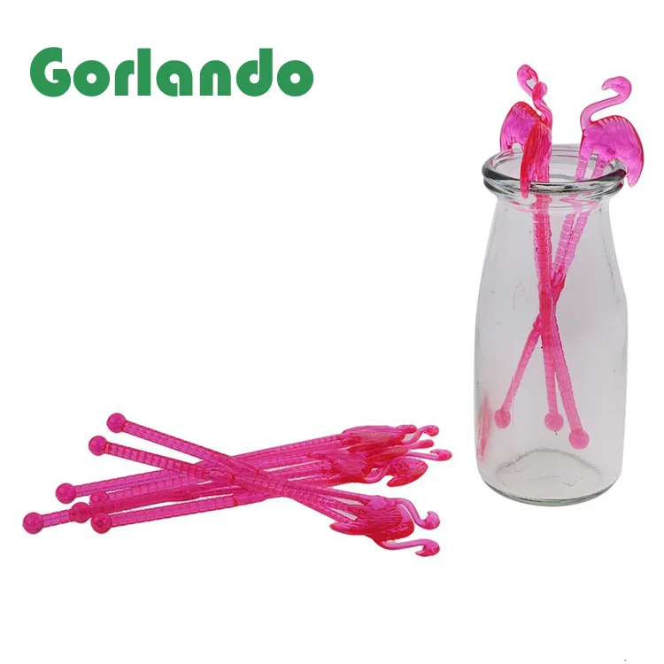 

Wholesale barware biodegradable flamingo PLA stirrer