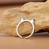 2017 new 925 Silver fashion European style cat ear shape adjustable ring