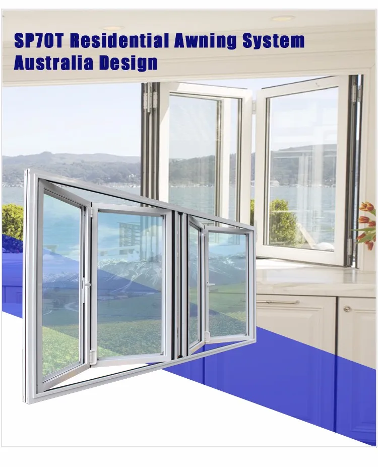 China product tempered glass aluminium electric house folding windows