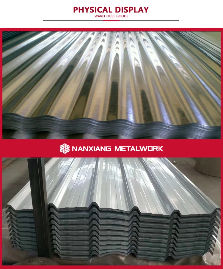 Standard Size Galvanized Iron Roof Sheet 20 Gauge Corrugated Steel
