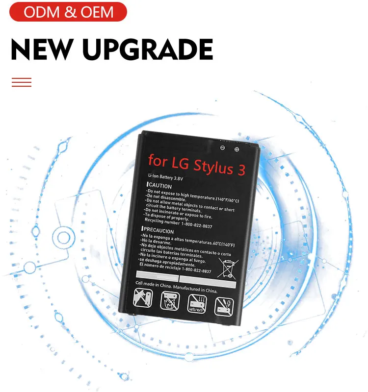 Manufacturer Original Mobile Phone Rechargeable Battery for LG Stylus 2 2plus 3 Qstylus