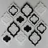 White Mix Black Waterjet Mosaic tile Lantern