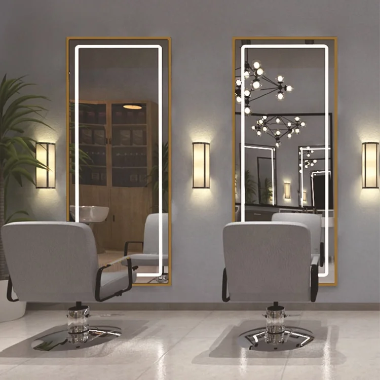 Salon Mirror Design Metal Frame Led Lighted Dressing Room Mirrors Buy Led Lighted Dressing Room Mirrors Full Length Mirror With Led Lights Full Length Wall Mirror With Light Illuminated Product On Alibaba Com