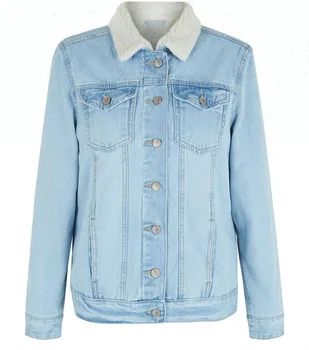 blue borg denim jacket