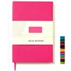 high quality classic leather hard cover pink notebook notepad