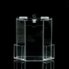 Custom Clear Acrylic jewellery Display Case with sign holder