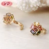 Prong Setting Heng Dian Thin Gold Hoop Earrings