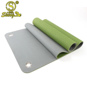 TPE 4-10mm thickness private label non-slip yoga mat with eyelet hole