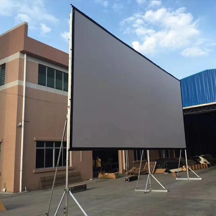 400 inch portable outdoor foldable  fast fold projector  screen with front and rear fabric