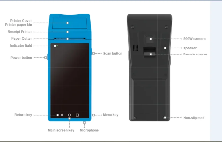 High Quality Portable Android Pos Machine All In One Point Of Sale Pos Terminal POS System