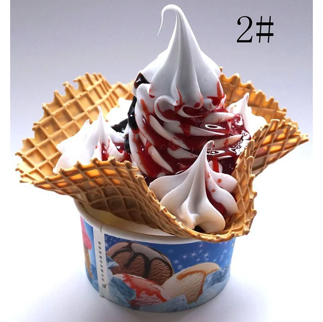home decoration gift polyresin resin artificial ice cream cone