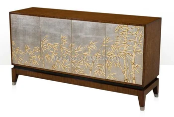 Royal Exquisite Victorian Style Brown Solid Wood Tv Cabinet With