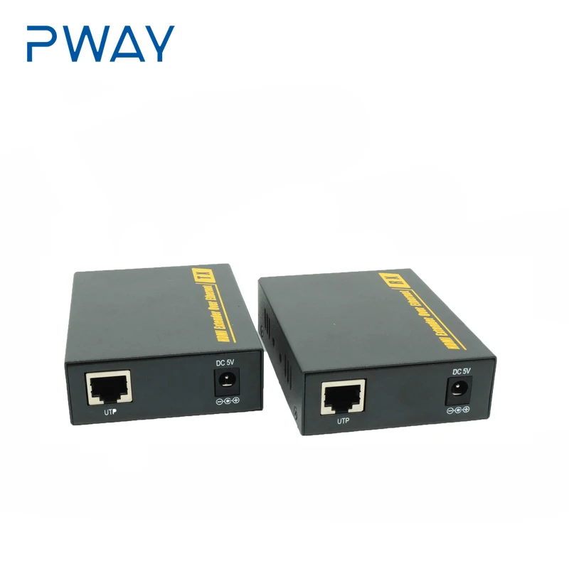 

PWAY Support IR and USB2.0 KVM rj45 ethernet TCP/IP hdmi extender with switch one to many 120m over cat5e/6