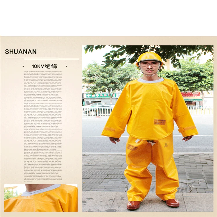 High Voltage Static Protection Natural Rubber Insulating Clothing Electrical Shock Buy High