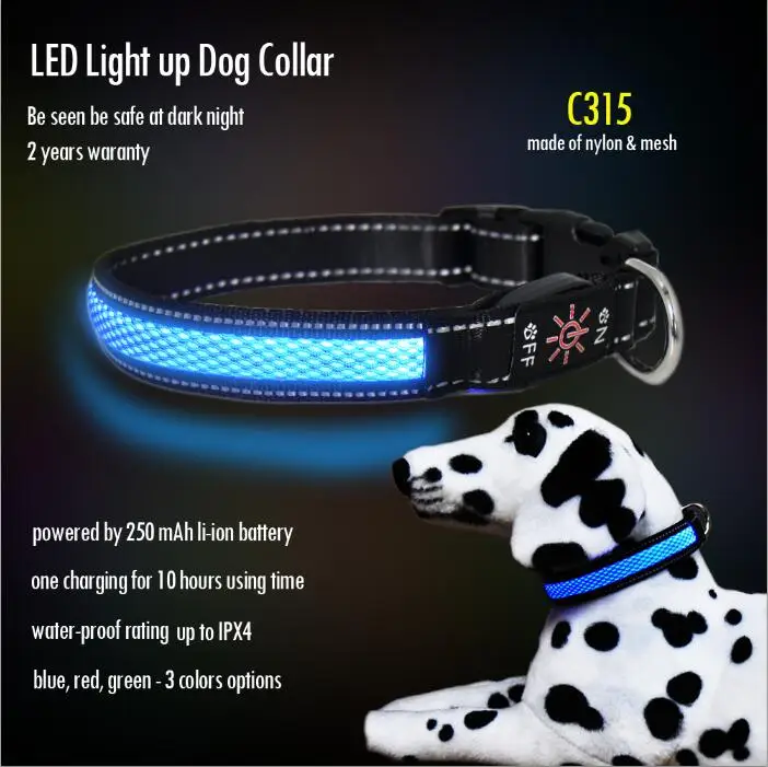 Attached To Led Dog Collar & Leash, Durable Led Dog Collar Cover Silicon