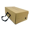 Factory Price Custom Printed Logo Kraft Cardboard Paper Packaging Shoe Box with Hand String