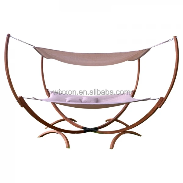 
Square Wooden Canopy Hammock Stand 