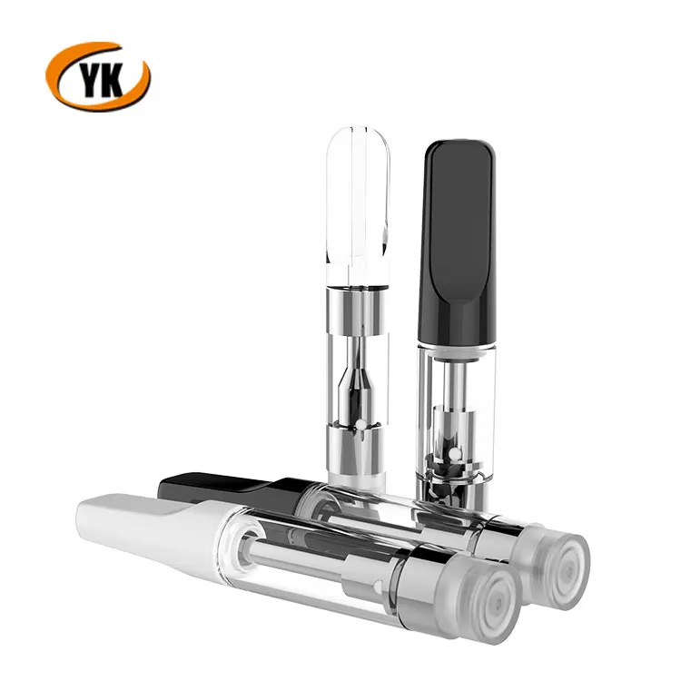 

Wholesales Cbd Cartridge No Wick Original Glass Ceramic Tip Black/White Custom 0.5ml Concentrate Vape Tank