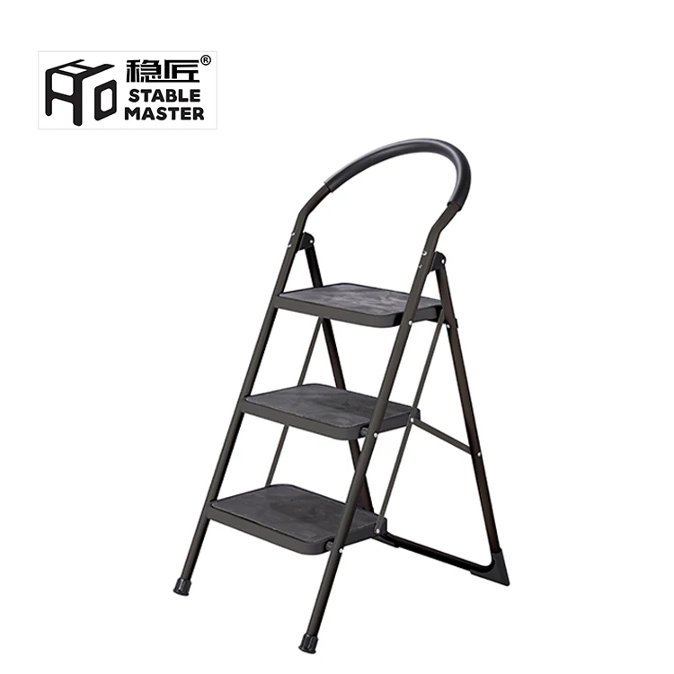 
SM-TT6013A Household Steel Outdoor Cheap 3 Step Modern Metal Stairs Ladder 150kg Max load 