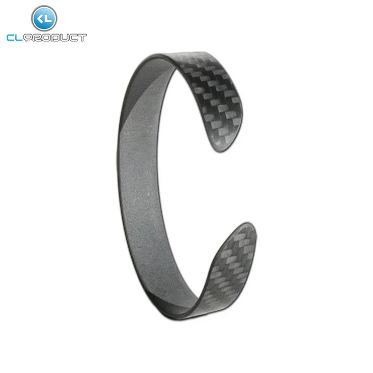 

Carbon fiber men Bracelet, Black