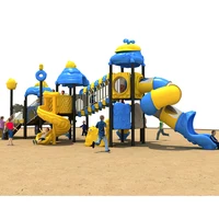 

2019 High quality plastic children outdoor playground with slides for sale